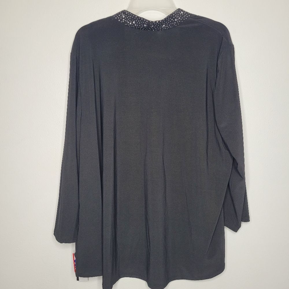 R&M Richards black sparkly open front special occ… - image 2